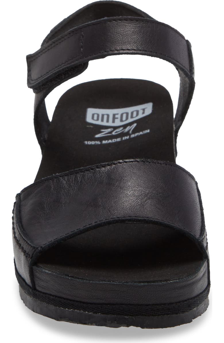 On Foot Platform Sandal, Alternate, color, Black