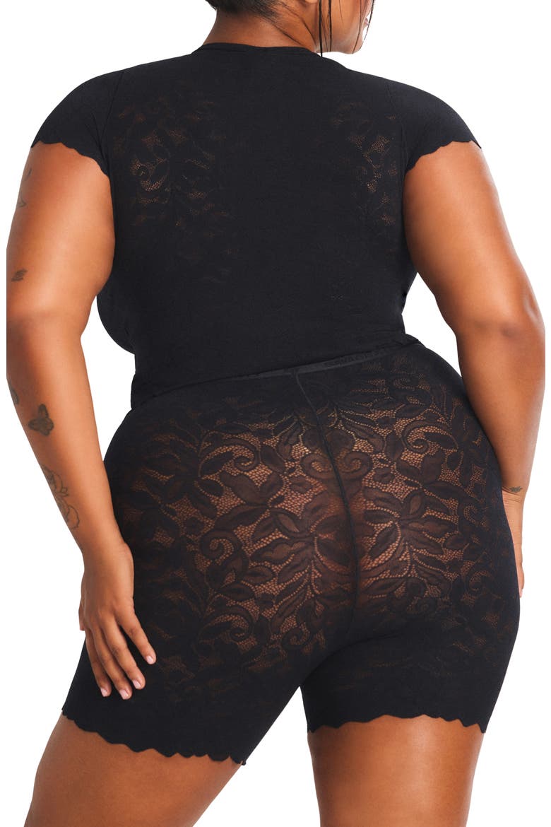 Lacy Dreams Pajama Baby Tee, Alternate, color, BLACK CAVIAR