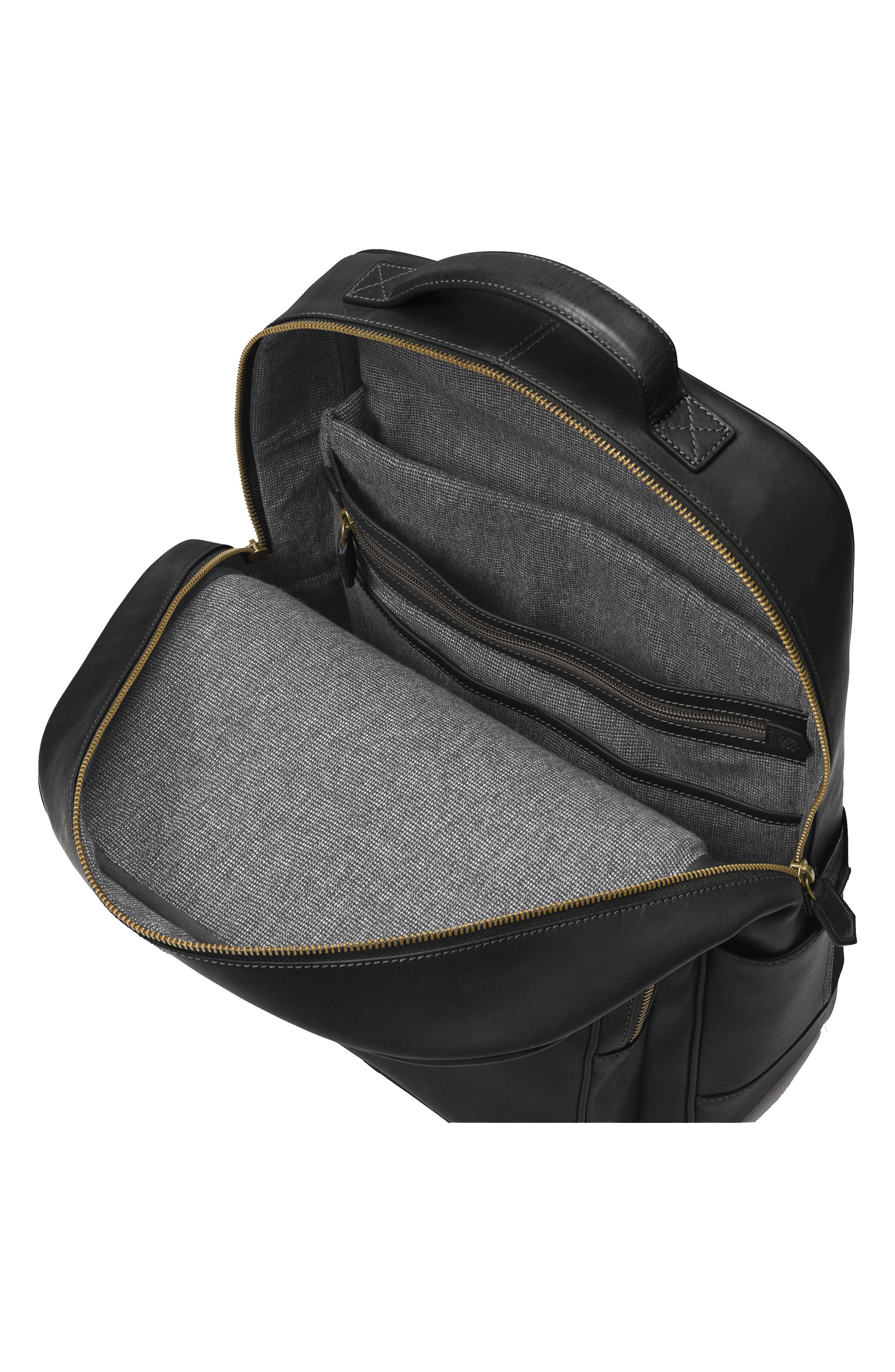 Johnston 
Murphy Rhodes Leather Backpack, Alternate, color, Black