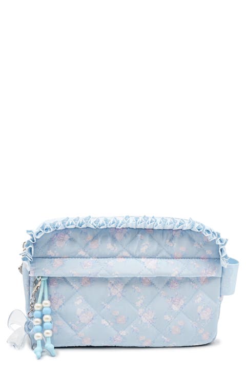 Kids' Floral Ruffle Cosmetic Pouch
