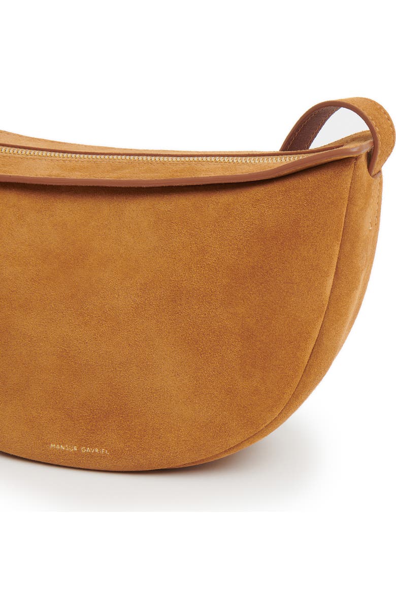 Mansur Gavriel Moon Leather Sling Bag, Alternate, color, Caramel