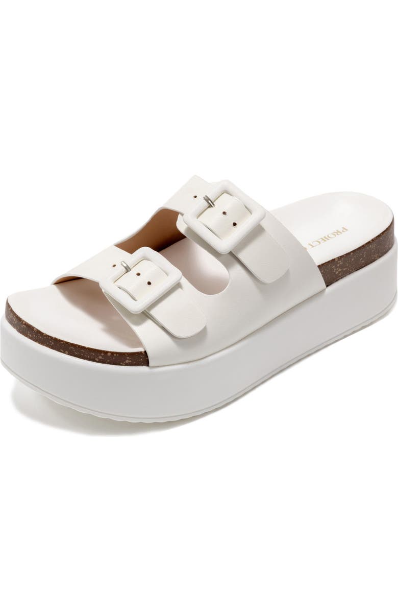 Project Cloud Skylar Slide Sandal, Main, color, White