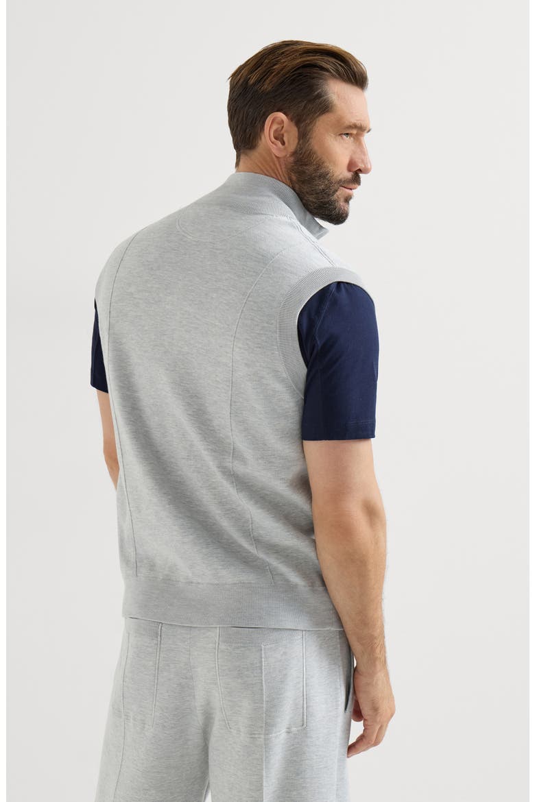 Double knit vest, Alternate, color, Pebble