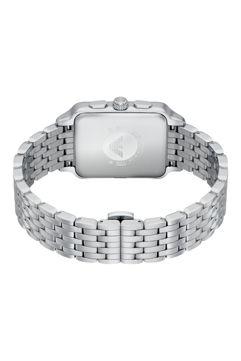 Tank Chronograph Bracelet Watch, 34mm x 50mm, Alternate, color, SILVER