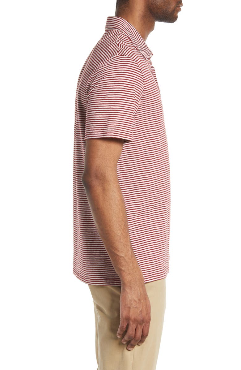 Vince Men's Stripe Slub Cotton Polo Shirt, Alternate, color, 