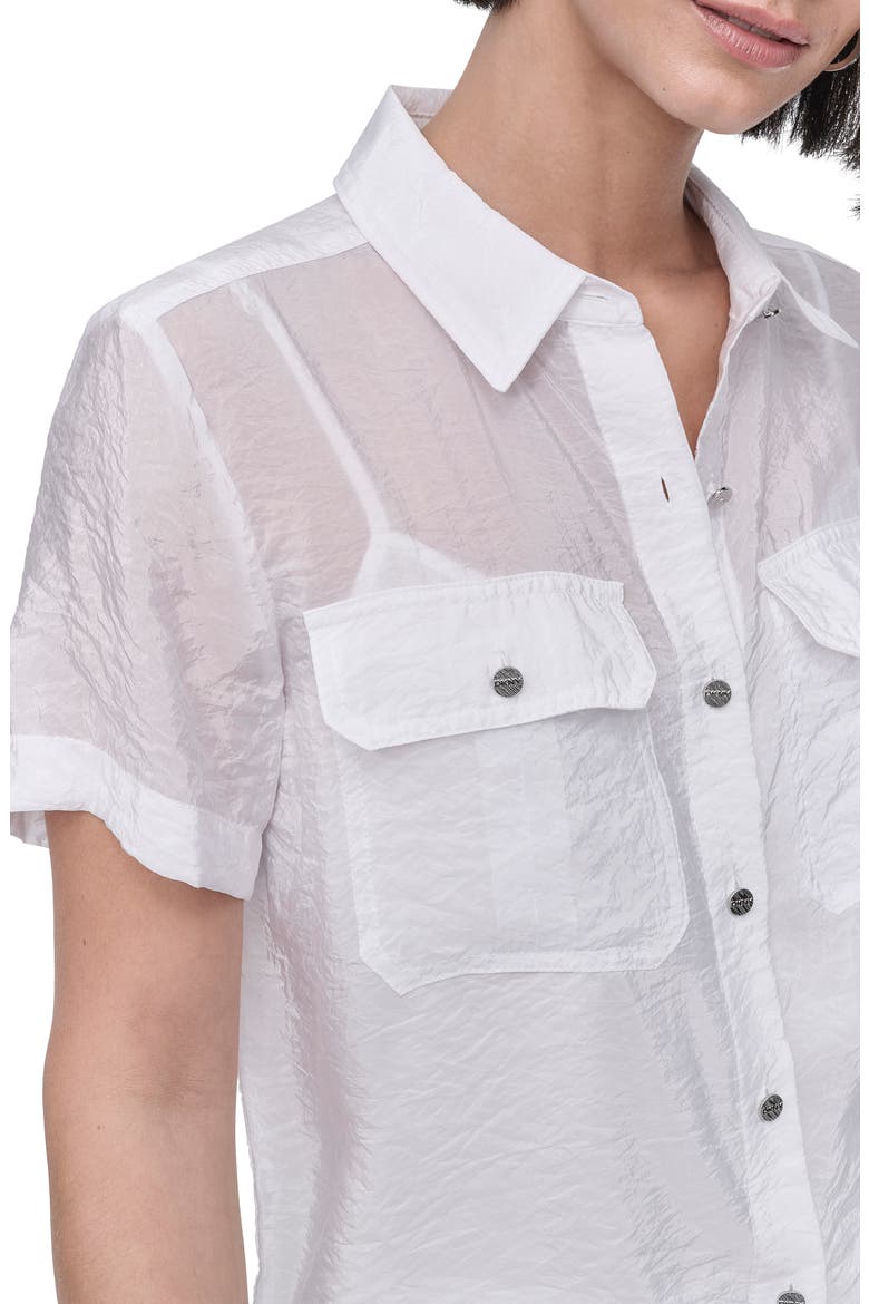 Tech Poplin Button-Up Shirt, Alternate, color, WHITE