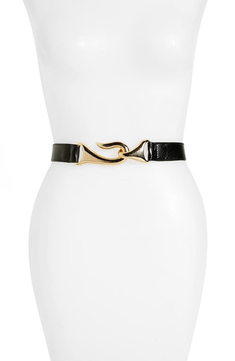 Raina Aries Leather Belt, Main, color, 