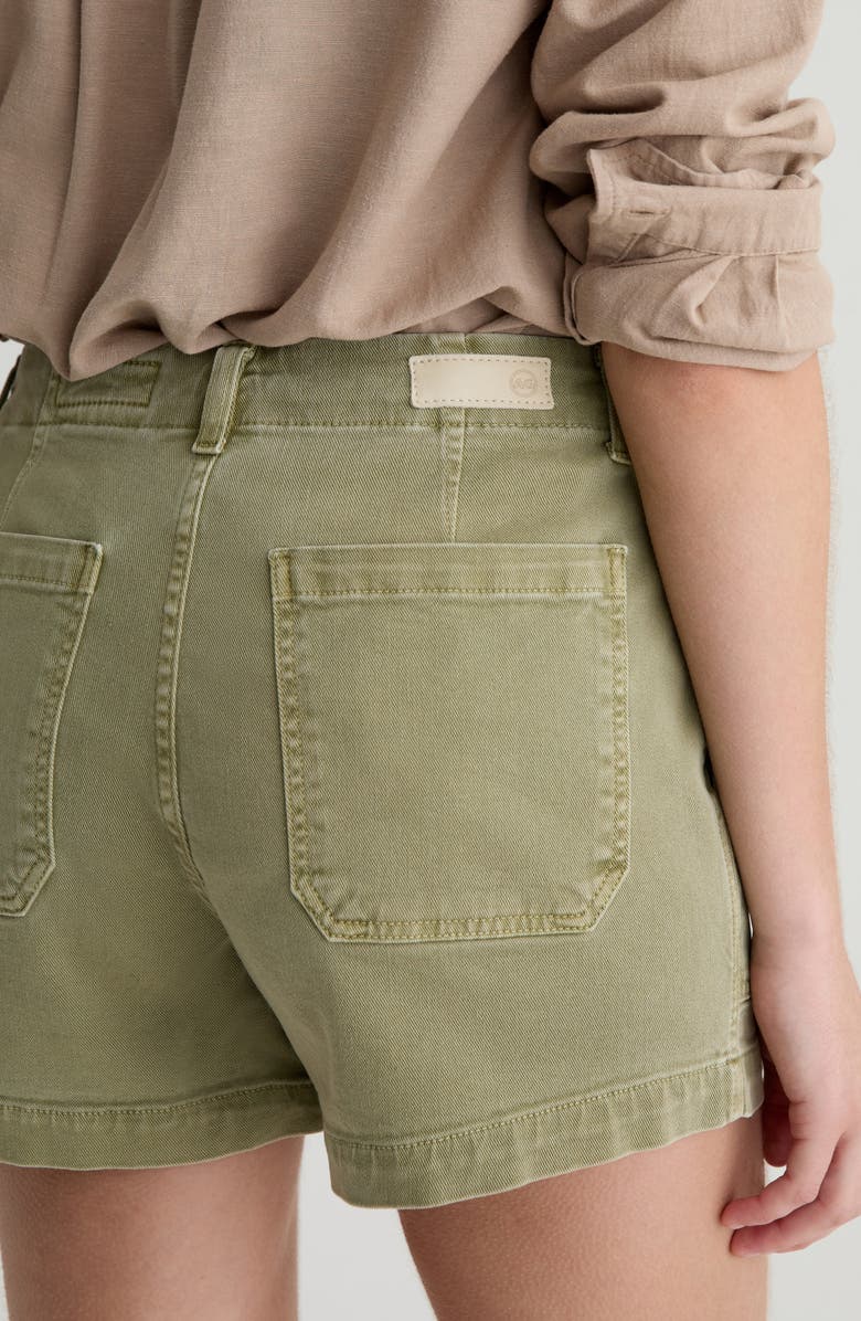AG Analeigh Patch Pocket Denim Shorts, Alternate, color, Sulfur Basil