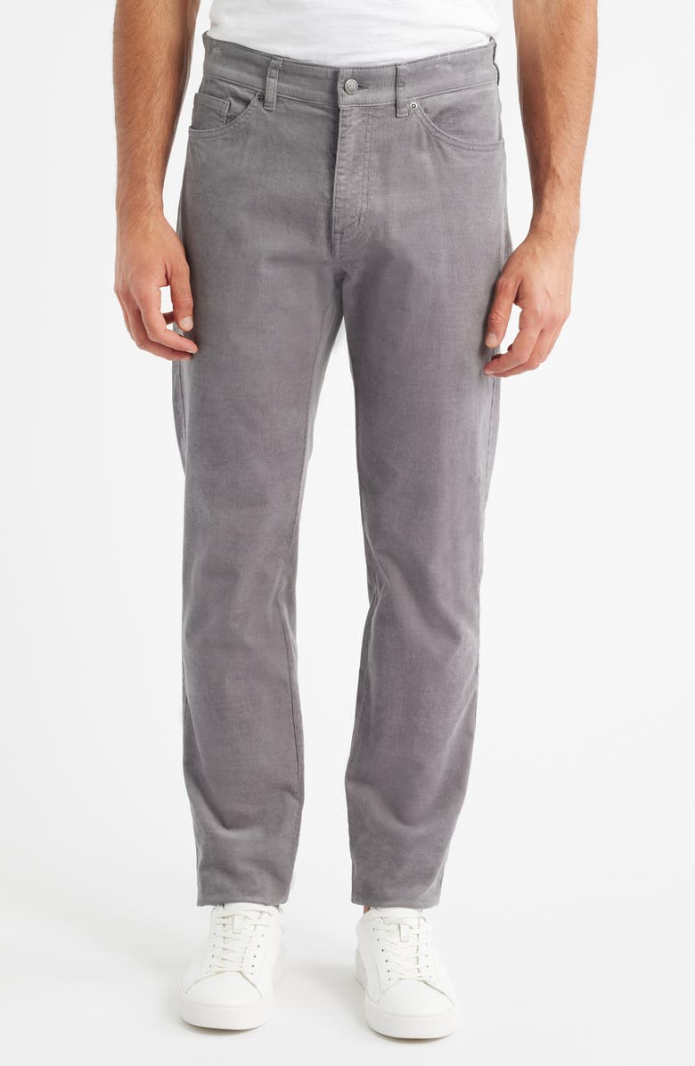 Peter Millar Superior Soft Corduroy 5-Pocket Pants, Main, color, Oslo Grey