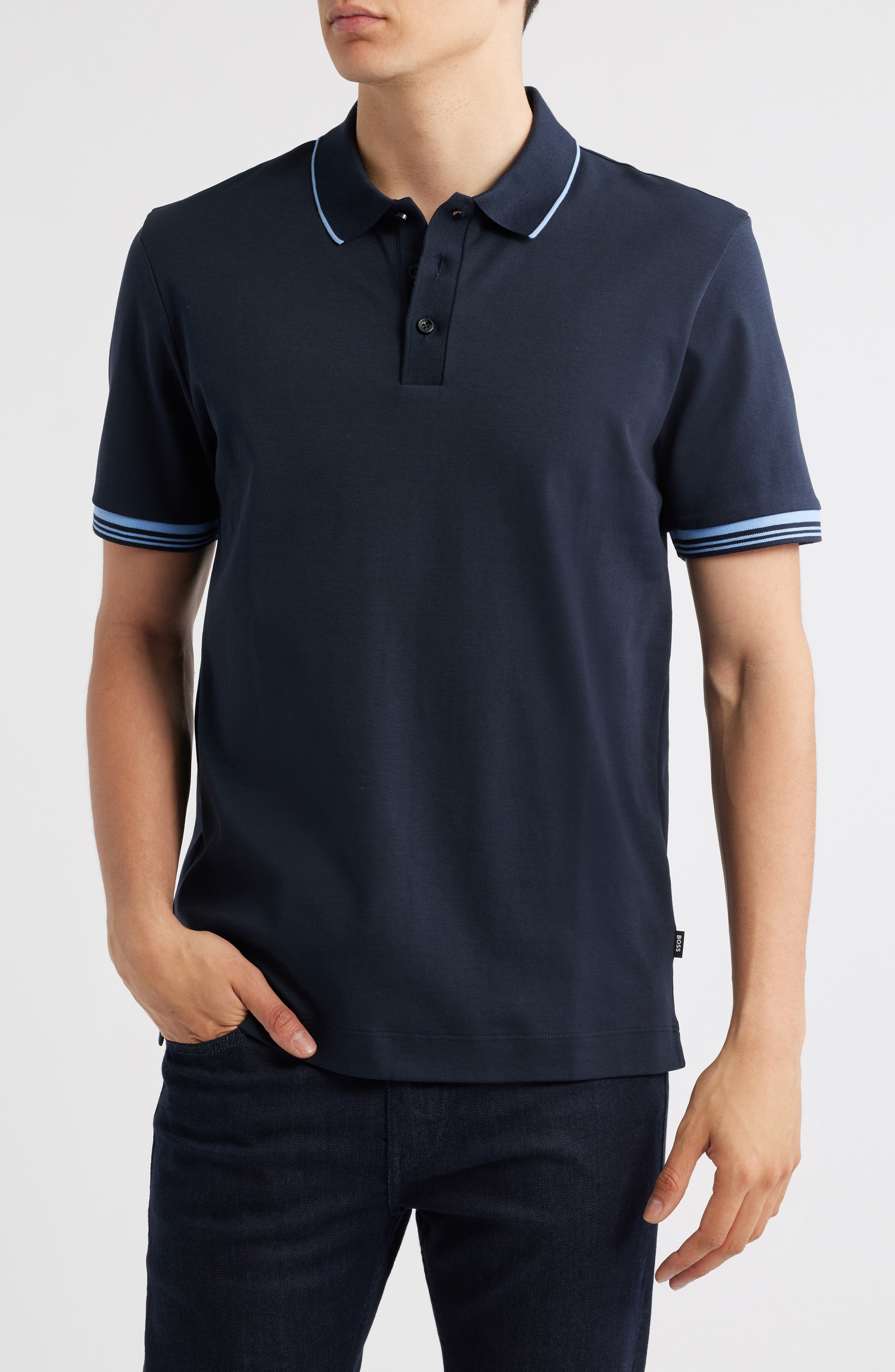 BOSS Parlay Tipped Cotton Polo