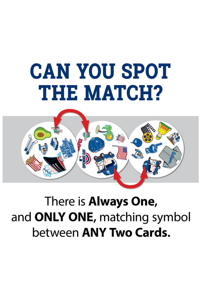 Los Angeles Dodgers Spot It! Card Game, Alternate, color, Multicolor