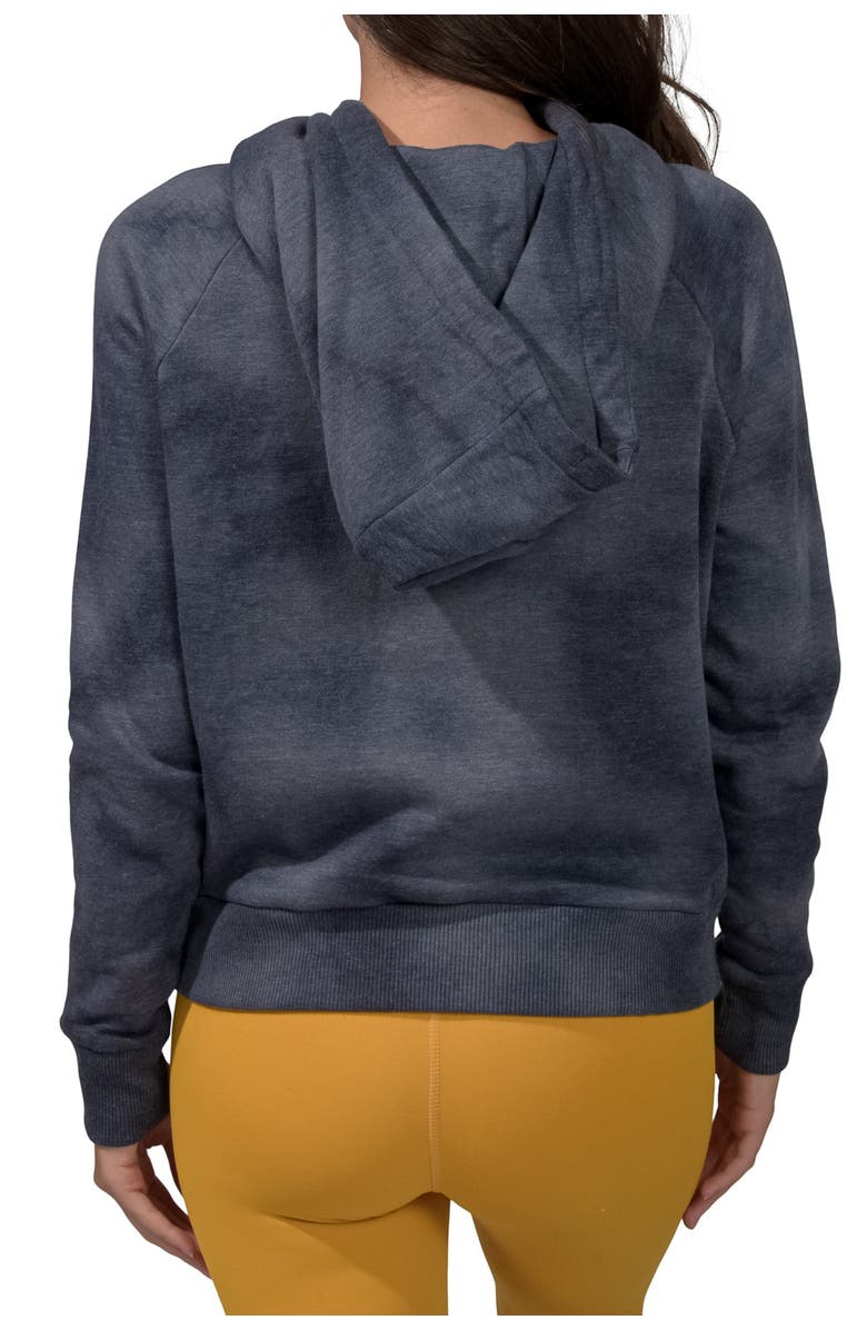 90 DEGREE BY REFLEX Brushed Knit Tie Dye Cross Neck Oversized Hoodie, Alternate, color, 