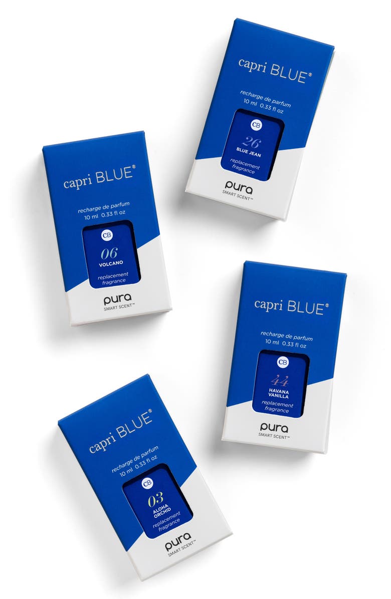 PURA X Capri Blue 4-Pack Diffuser Refill, Alternate, color, Blue