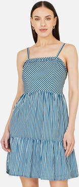Yumi Stripe Cotton Mini Sun Dress