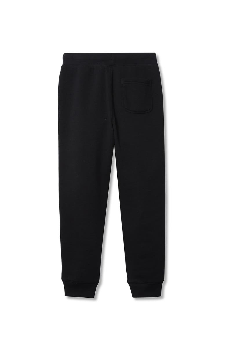 Lands' End Kids Iron Knee Fleece Jogger Sweatpants, Alternate, color, True Black
