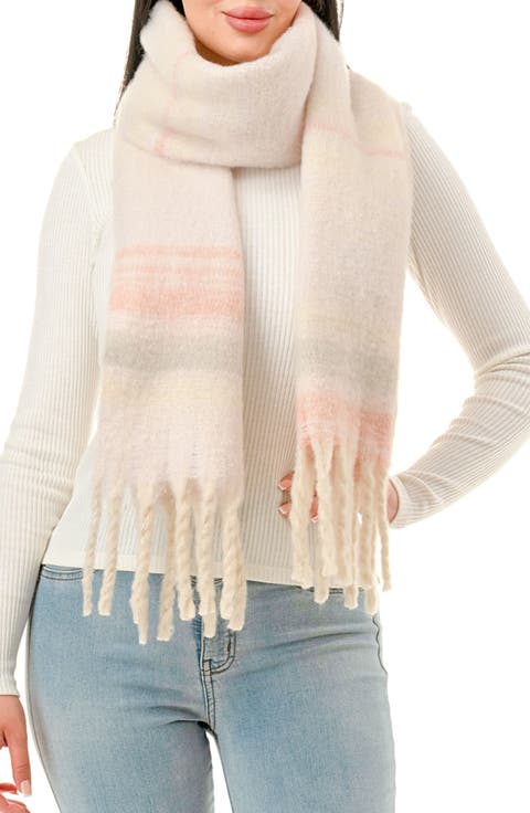 Stripe Fringe Scarf