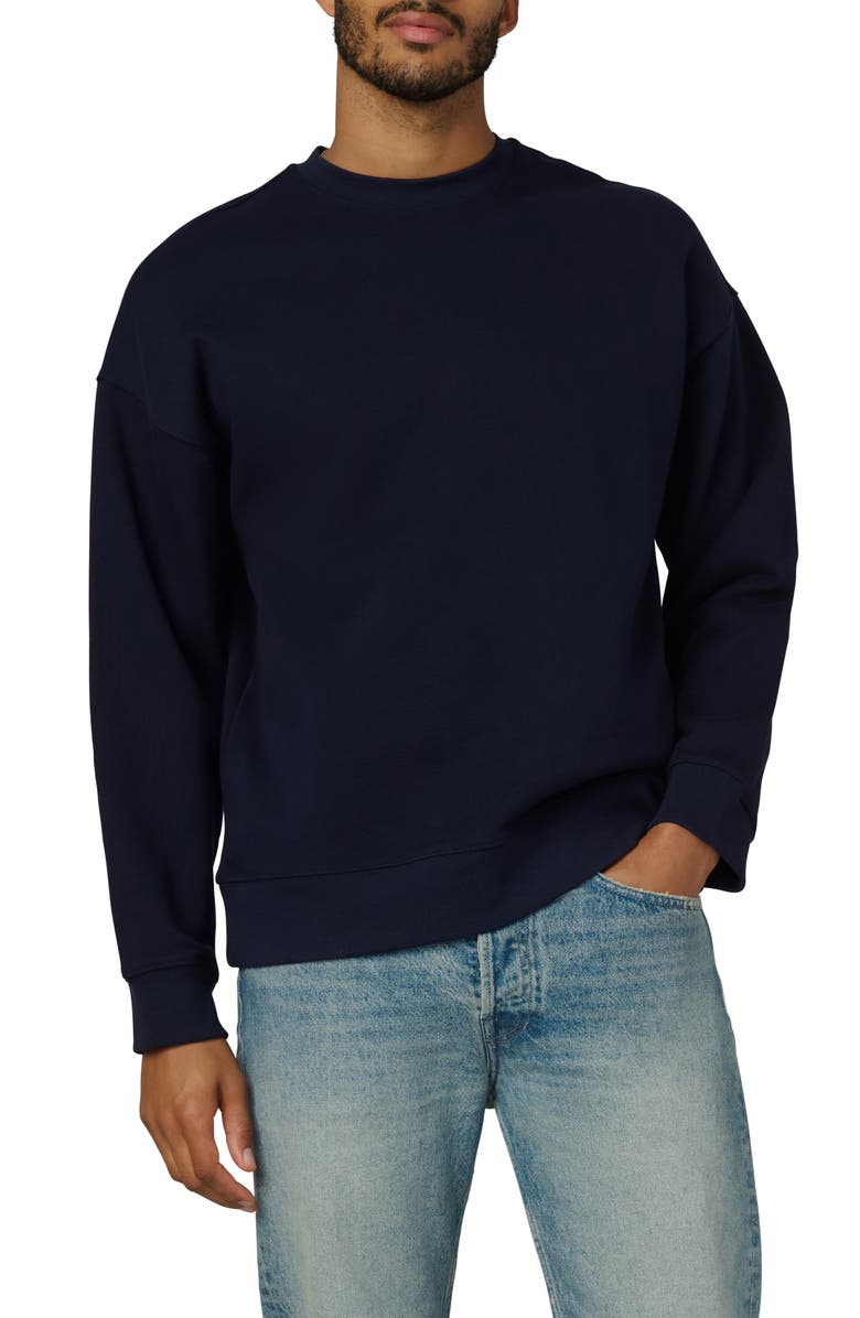 Joe's Denim Club Appliqué Sweatshirt, Main, color, Baritone Blue