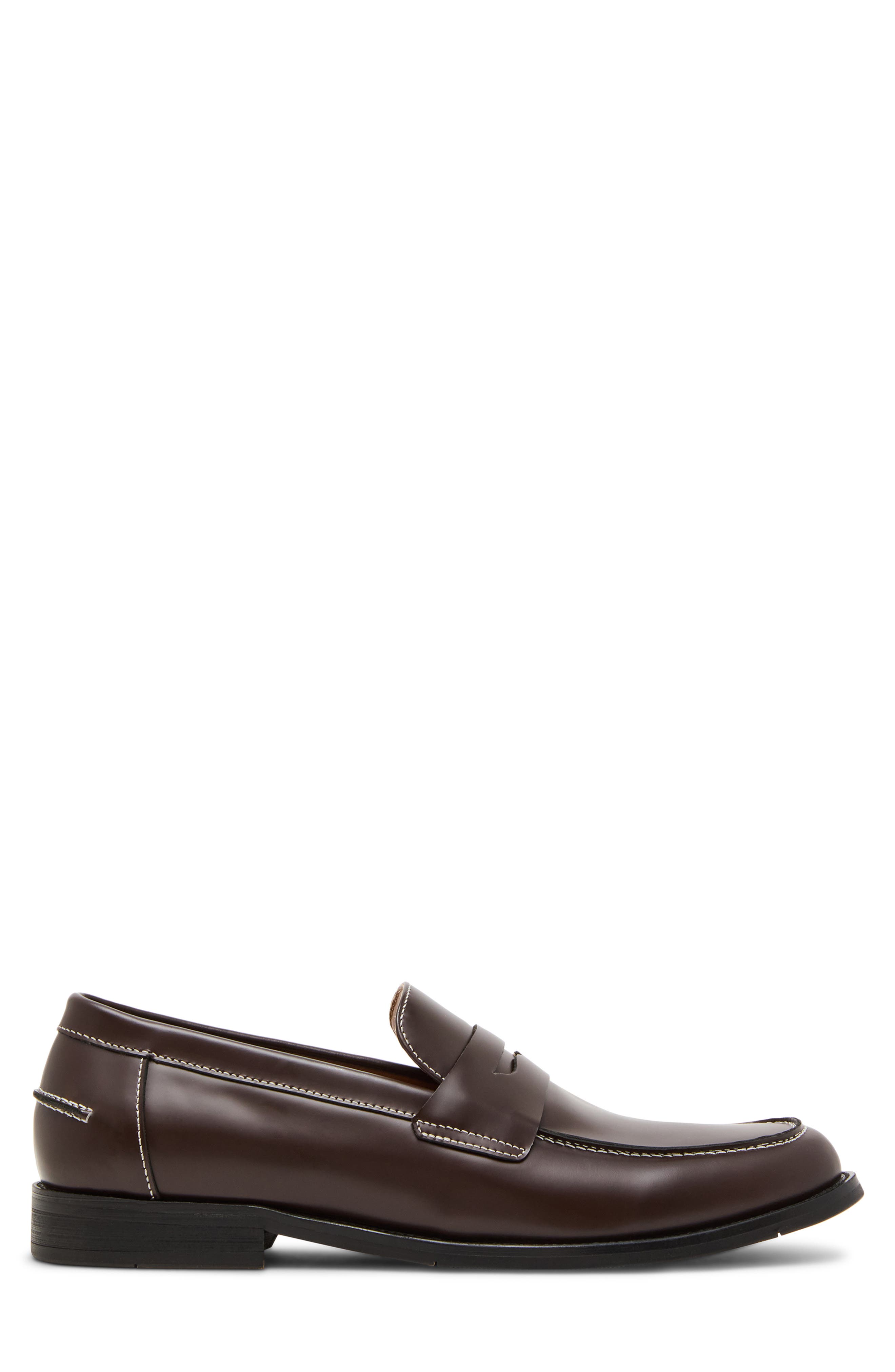 Natan Penny Loafer, Alternate, color, DARK BROWN