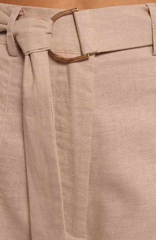 Petal And Pup Petal & Pup Sadie Cotton & Linen Wide Leg Pants In Brown