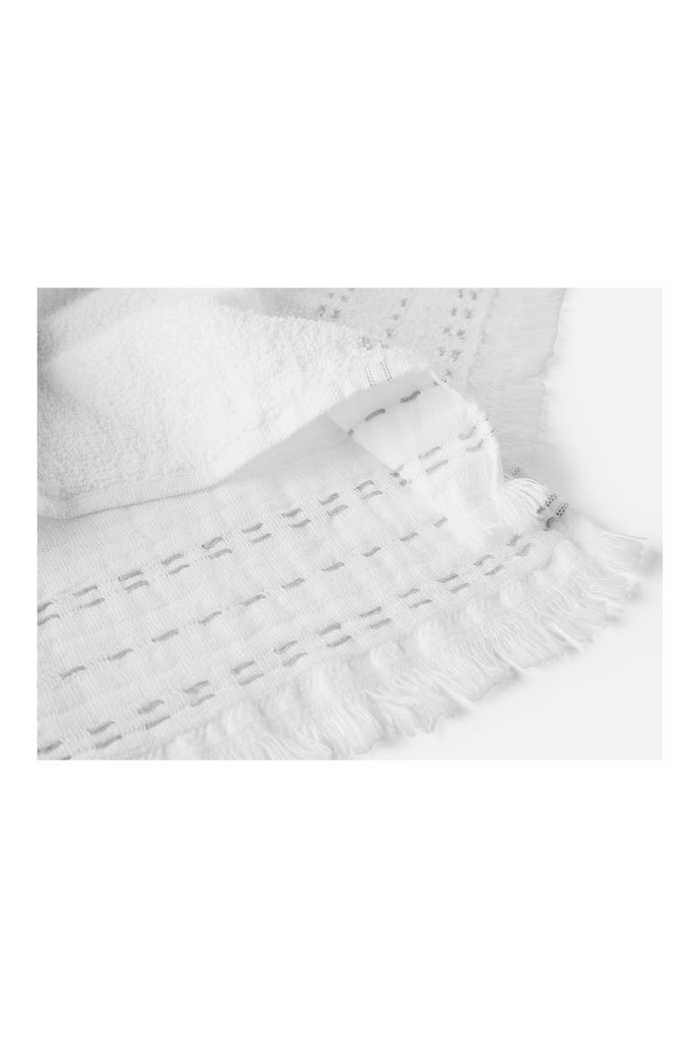 Alder 2-Pack Organic Cotton Hand Towels, Alternate, color, ALPINE WHITE W/ PACFIC BLUE