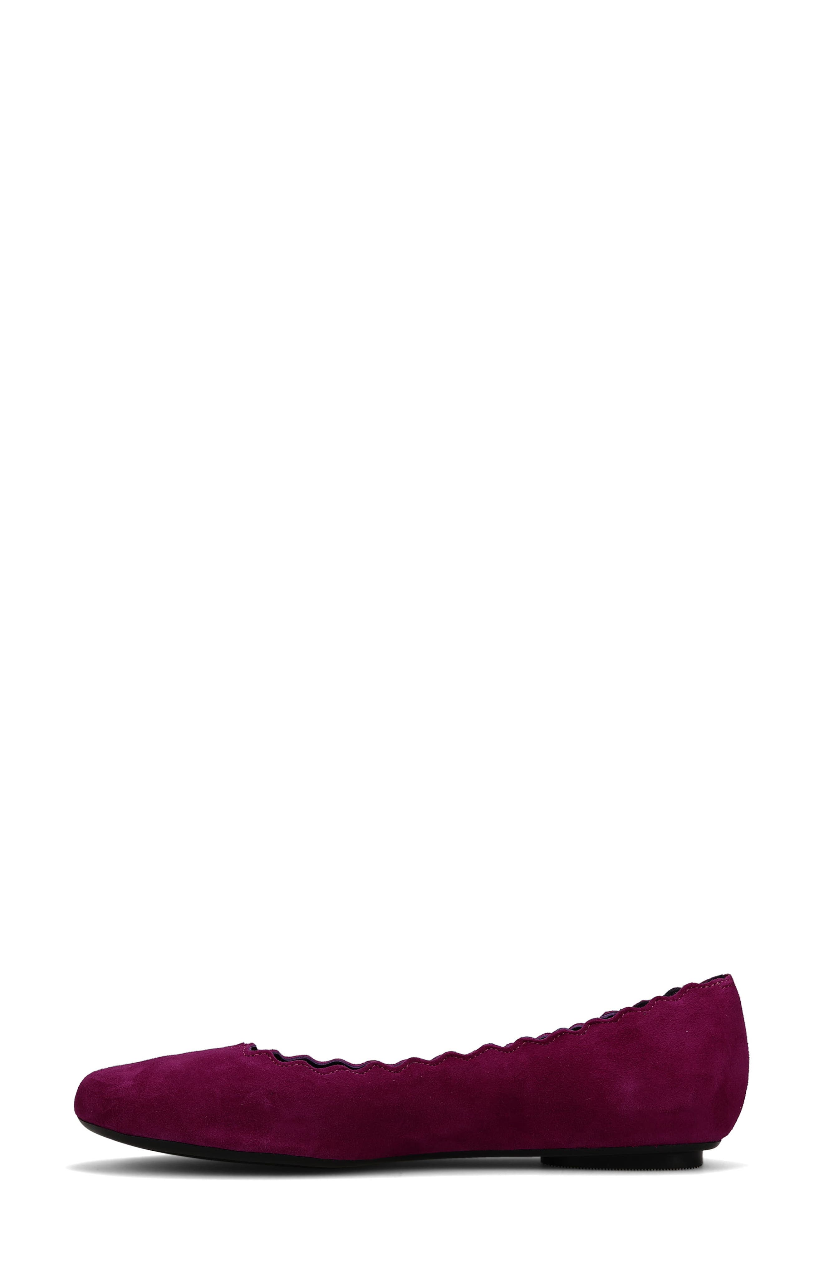 Baird Scalloped Ballet Flat, Alternate, color, ORCHID