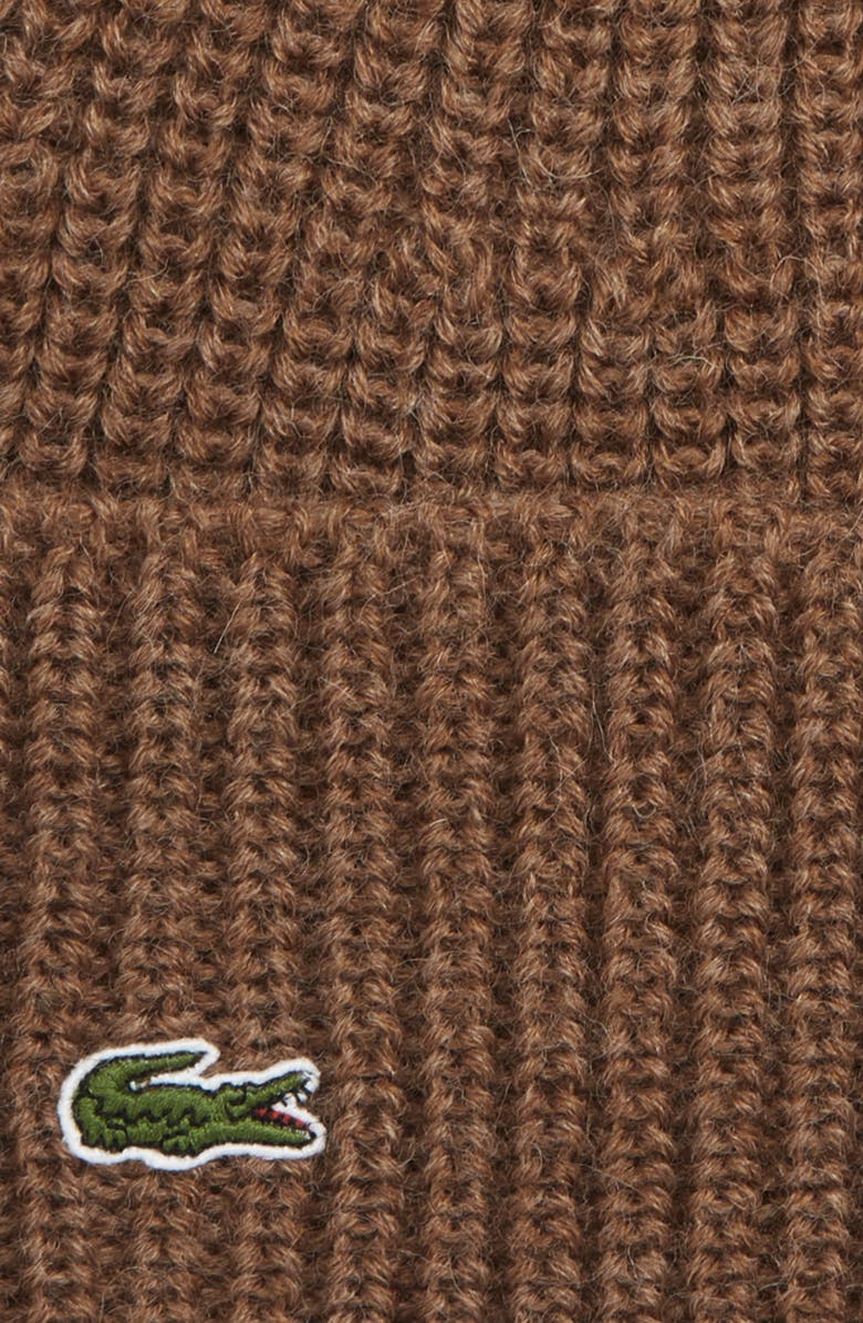Lacoste Ribbed Wool Beanie, Alternate, color, 