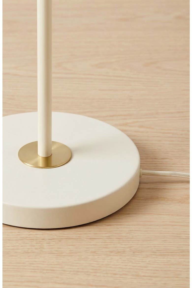 Wyatt Adjustable LED Reading Floor Lamp with Gold Accents, Alternate, color, Cream with Gold Interior