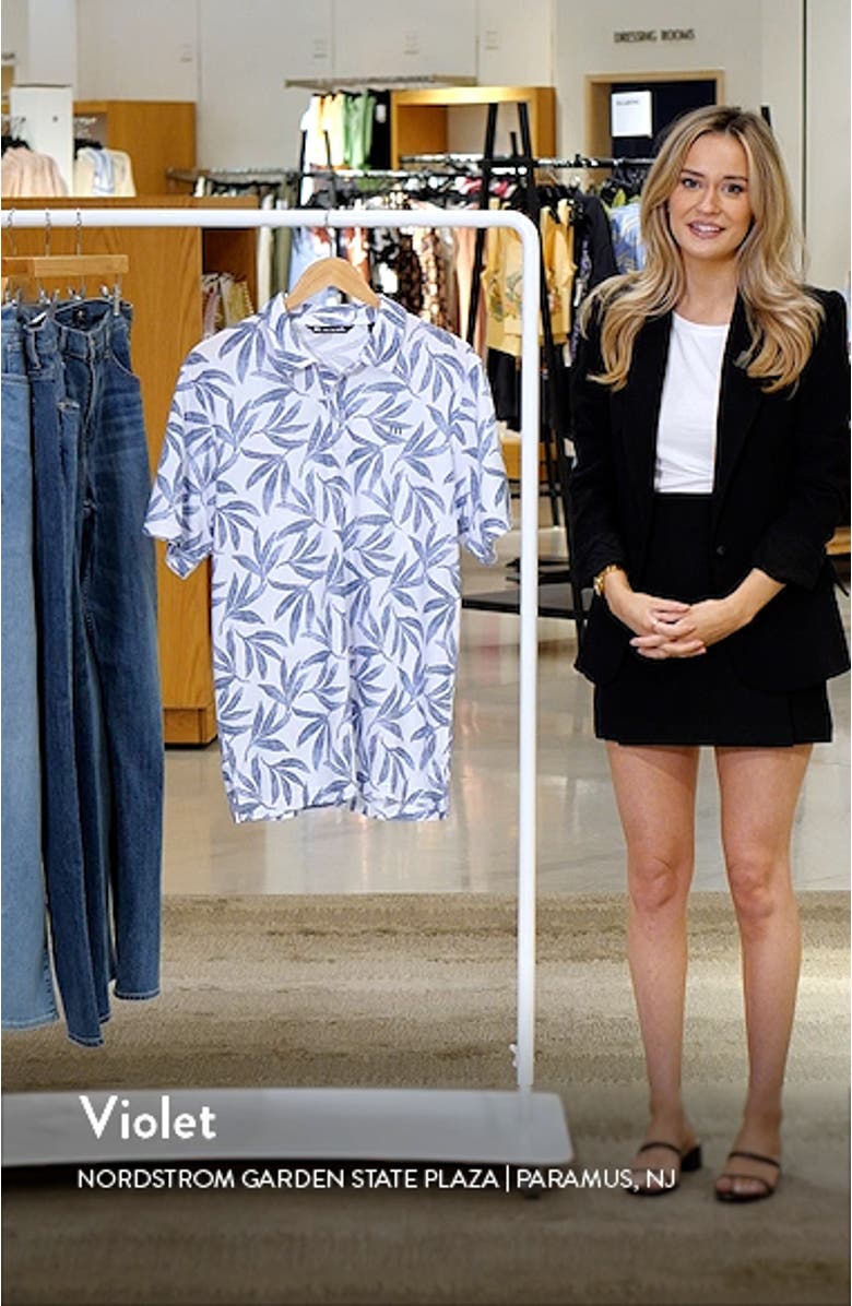 Gulf of Mexico Leaf Print Piqué Polo, sales video thumbnail