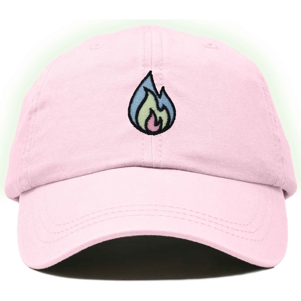Dalix Fire Dad Hat In Washed Pink