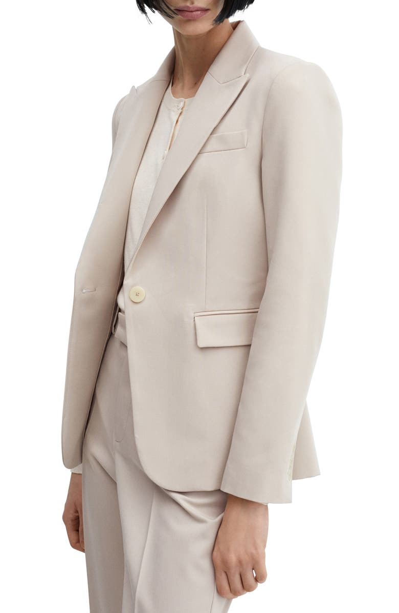 MANGO Fitted Suit Blazer, Main, color, 