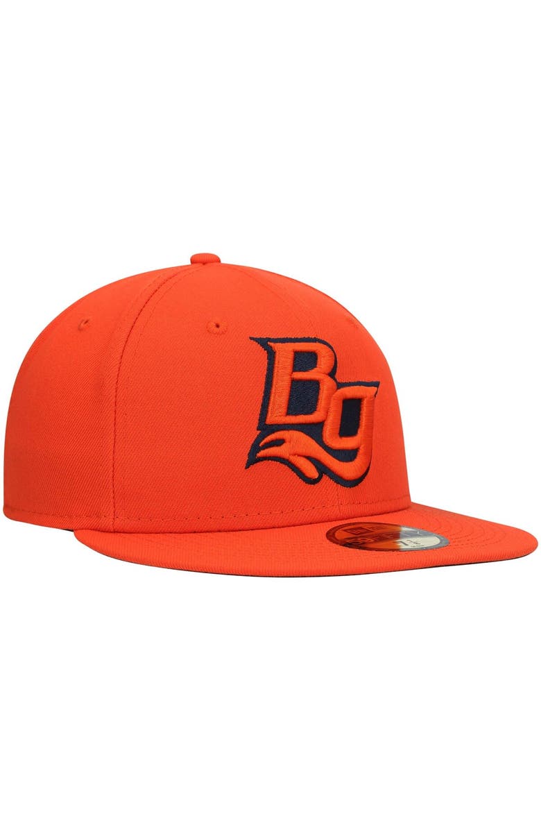New Era Men's New Era Orange Bowling Green Hot Rods Home Authentic Collection 59FIFTY Fitted Hat, Alternate, color, 