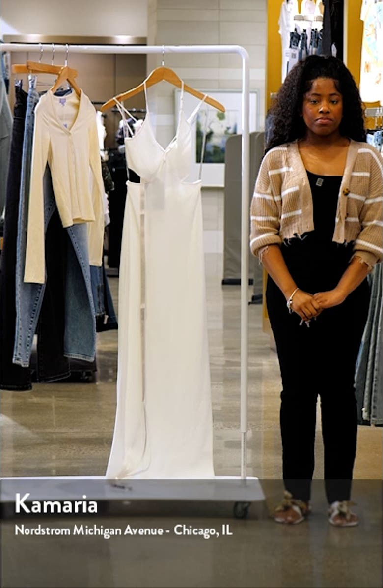 Strappy Cutout Rib Midi Dress, sales video thumbnail