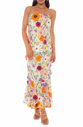 Marina Floral Appliqué Gown