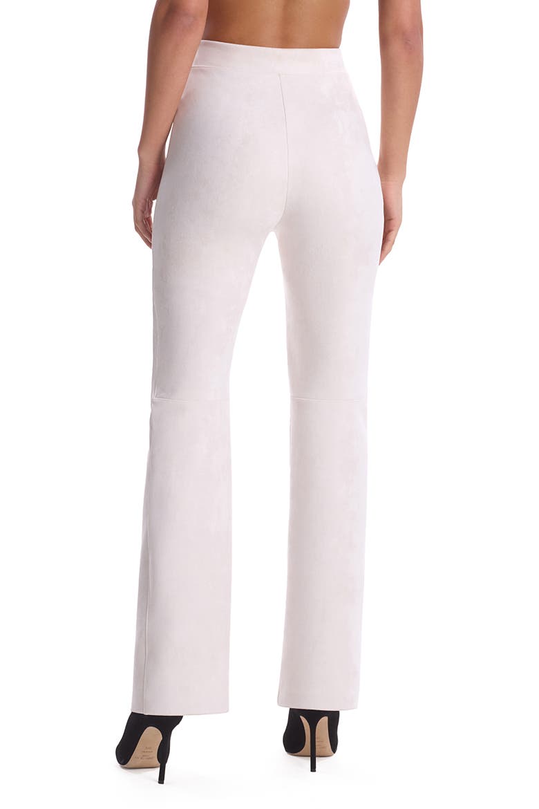 Front Slit Faux Suede Leggings, Alternate, color, BONE