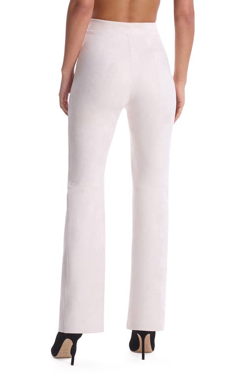 Commando Women's Faux Suede Split Front Pant In Bone In Bone