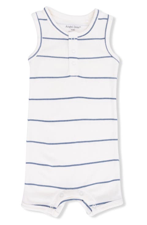 Stripe Henley Romper (Baby)