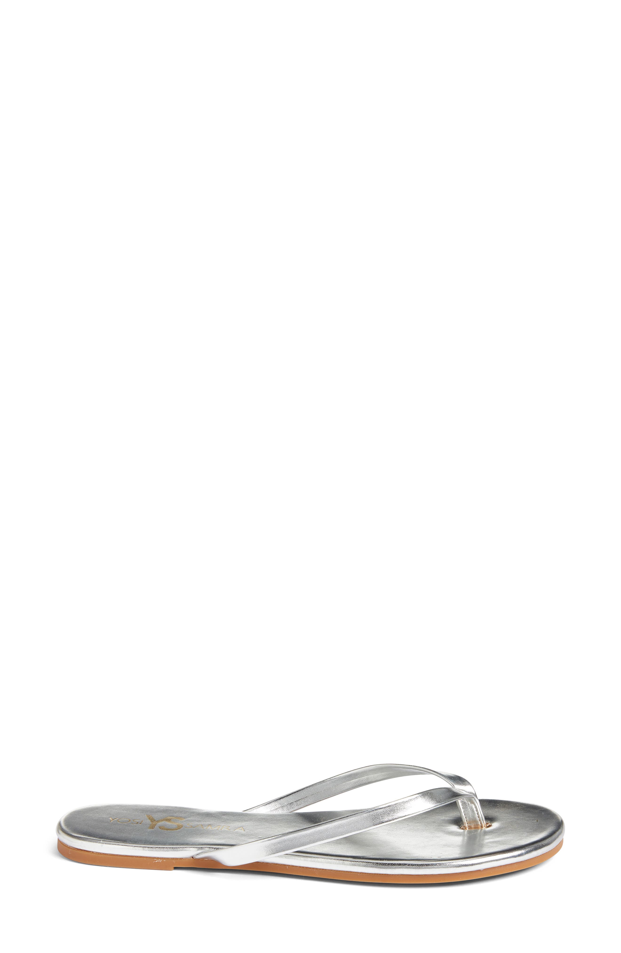 Yosi Samra Rivington Flip Flop, Alternate, color, Silver