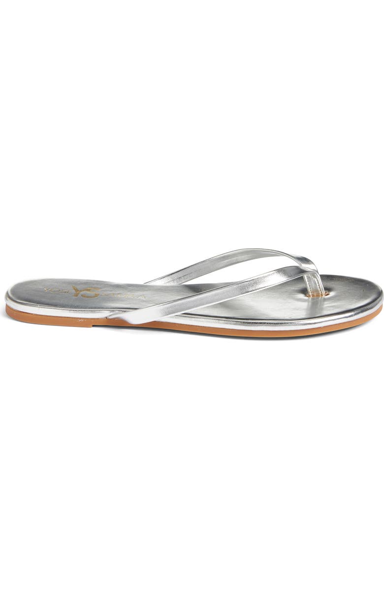 Yosi Samra Rivington Flip Flop, Alternate, color, Silver