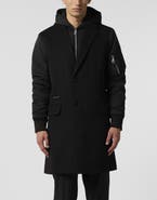 PHILIPP PLEIN Single Breast Hooded Coat Men