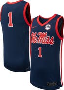 Nike Men's Nike #1 Navy Ole Miss Rebels Replica Basketball Jersey