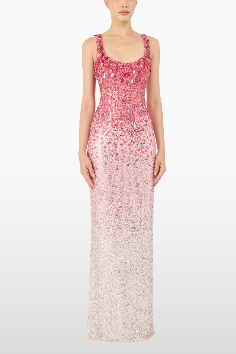 Decora Sequin-Embellished Maxi Dress, Main, color, Illusion