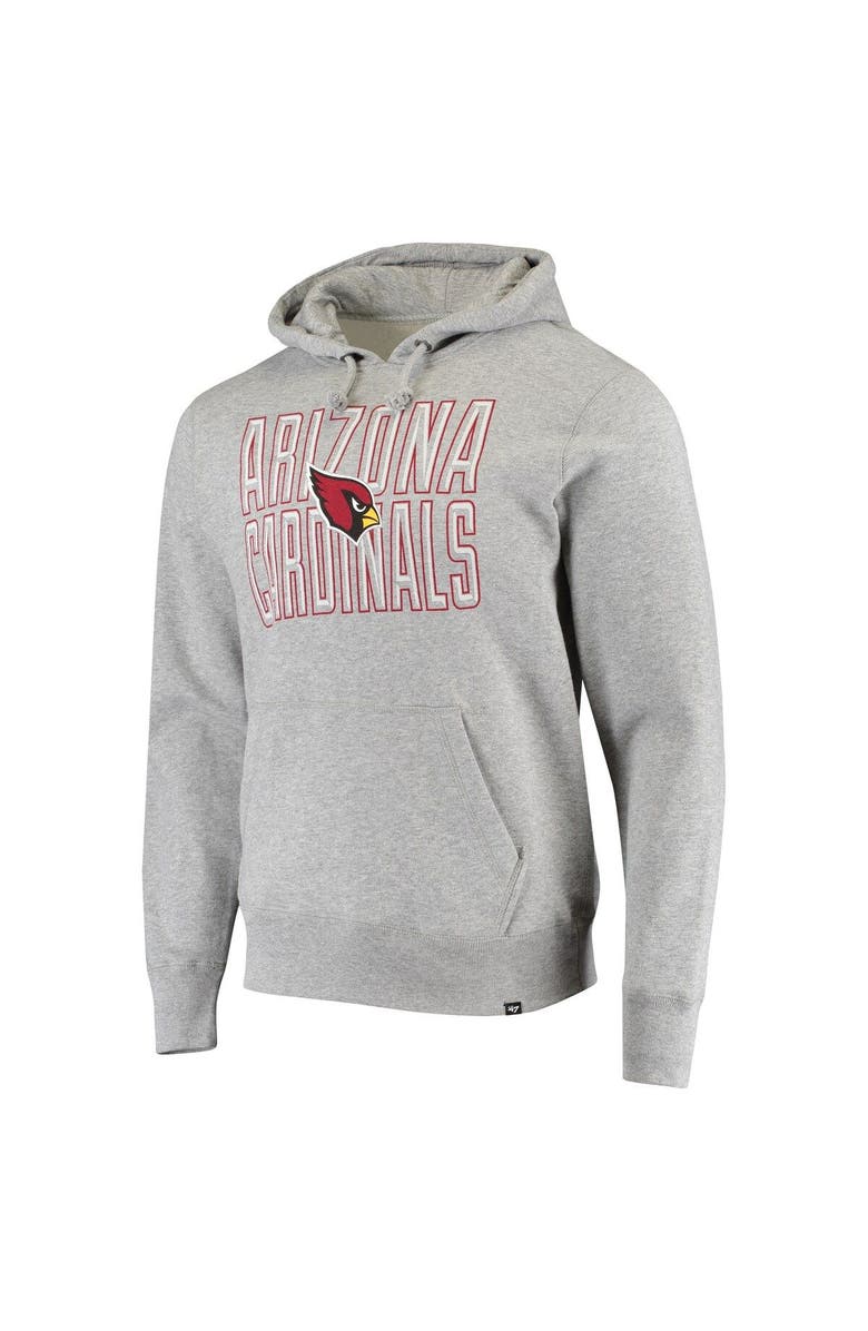 '47 Men's '47 Heathered Gray Arizona Cardinals Bevel Pullover Hoodie, Alternate, color, Heather Gray