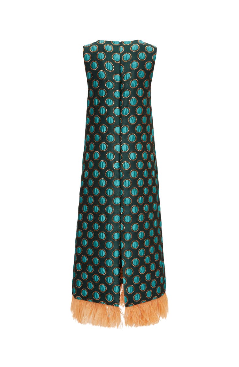 La DoubleJ Column Dress Jacquard Winter Sun Emerald, Alternate, color, 