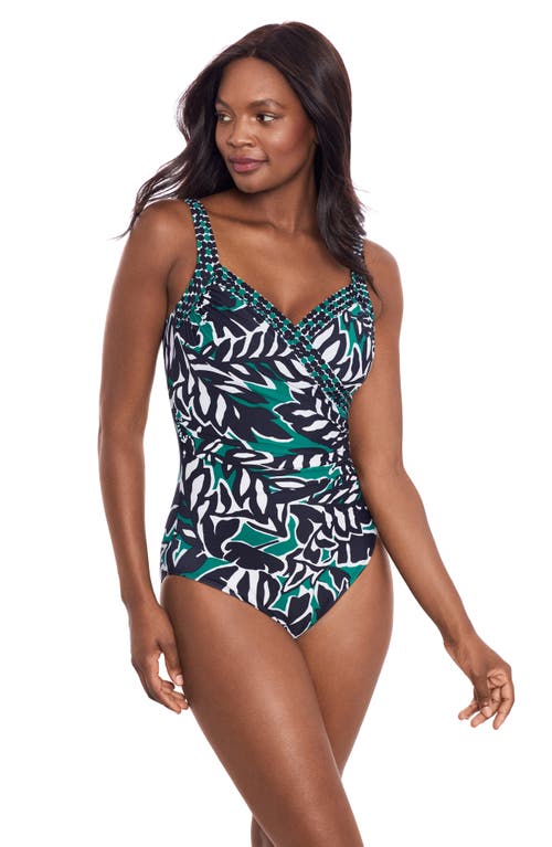 Miraclesuit Palma Verde Sanibel Underwire One-piece In Green