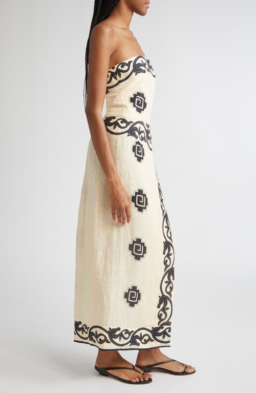 Johanna Ortiz Ancient Midi Dress - Women's - Viscose/linen/flax In Neutral