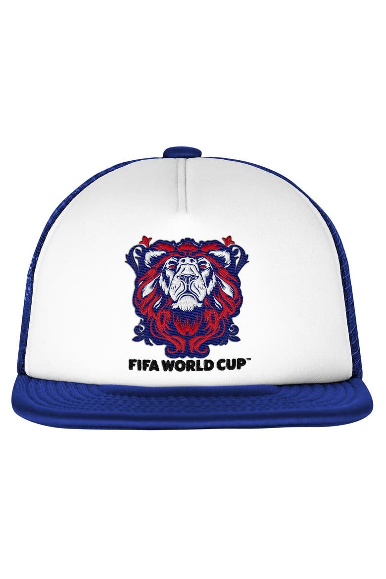 Men's Outerstuff  White/Royal England National Team Defender Adjustable Trucker Hat, Alternate, color, White