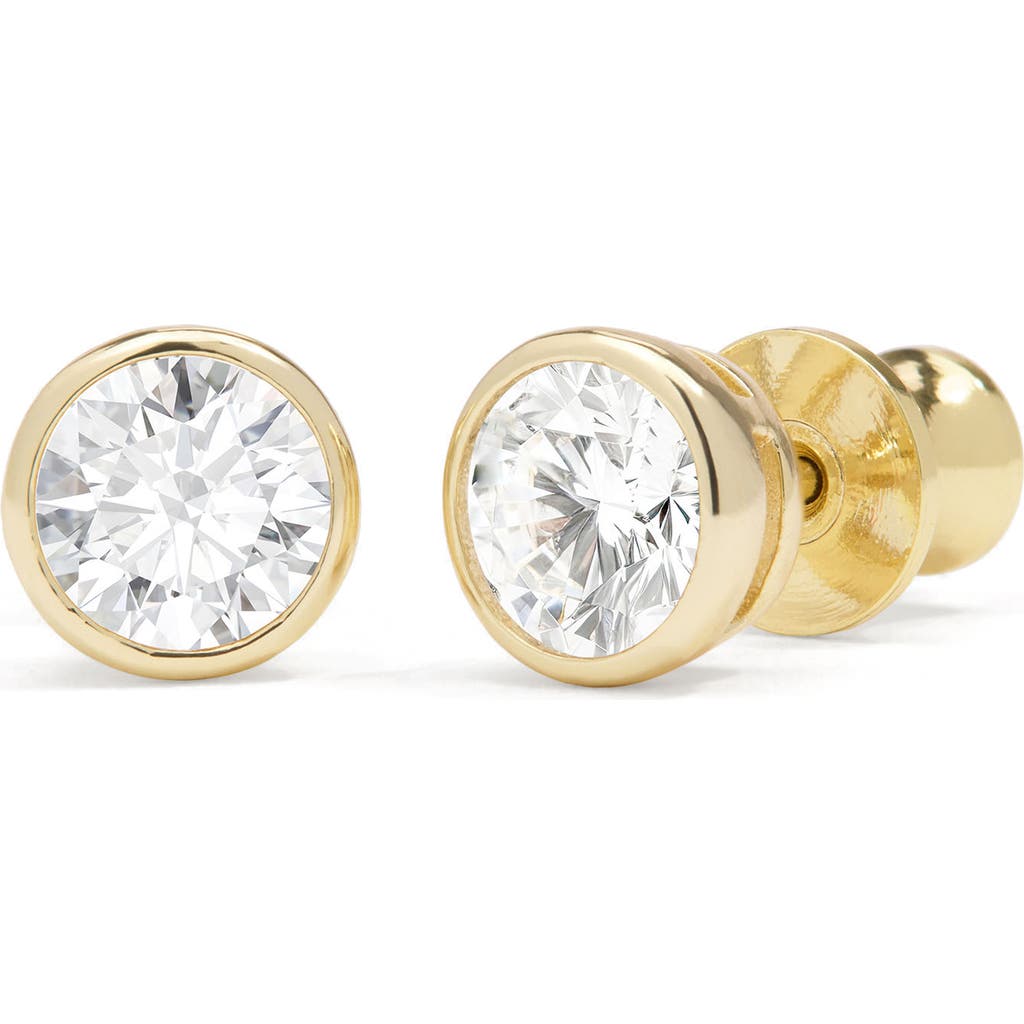 Melinda Maria Baroness Cubic Zirconia Stud Earrings In Goldhite