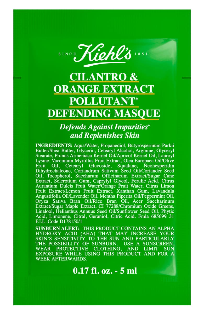 Kiehl's Since 1851 Cilantro & Orange Extract Pollutant Defending Masque, Alternate, color, 