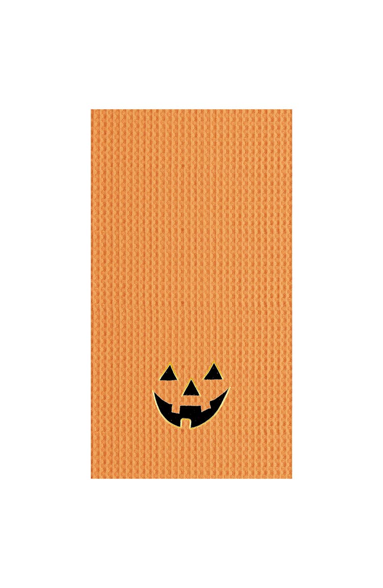 C&F Home Jack O' Lantern Pumpkin Halloween Waffle Weave Cotton Kitchen Towel, Main, color, 