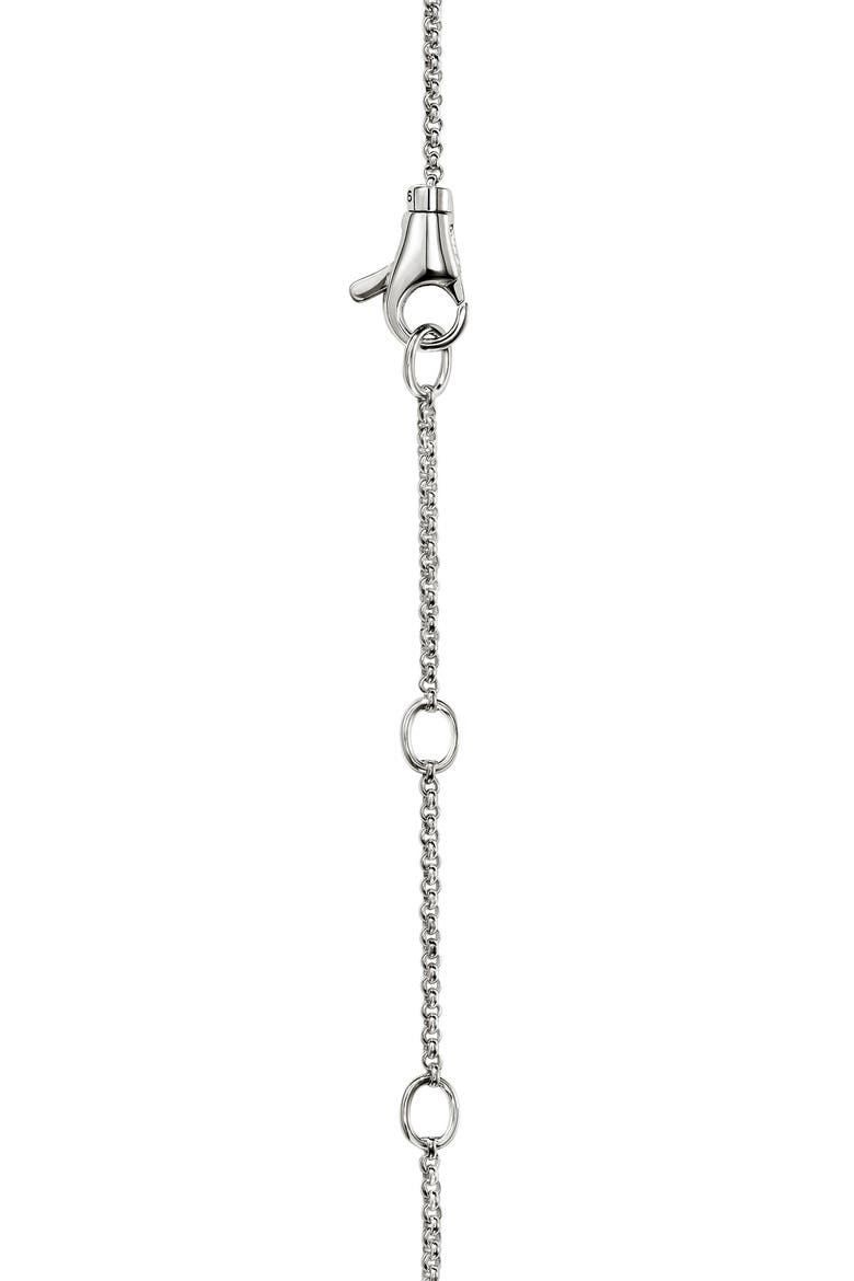 Heishi Necklace, Sterling Silver, Diamonds, 1.5mm, Alternate, color, SWISS BLUE TOPAZ